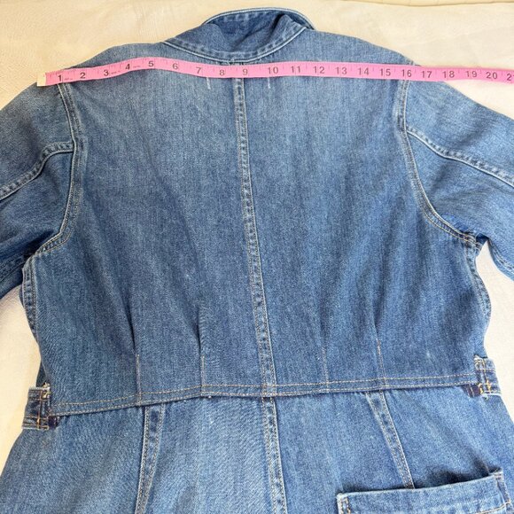 Trave Giselle Denim Jumpsuit Utility Boiler Suit Coverall Navy Size S - Picture 14 of 16